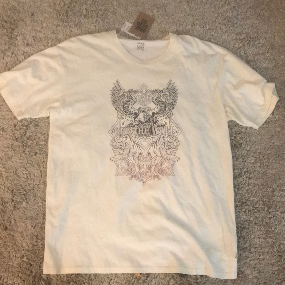Vans fresh white tee with tags oversized fit xL